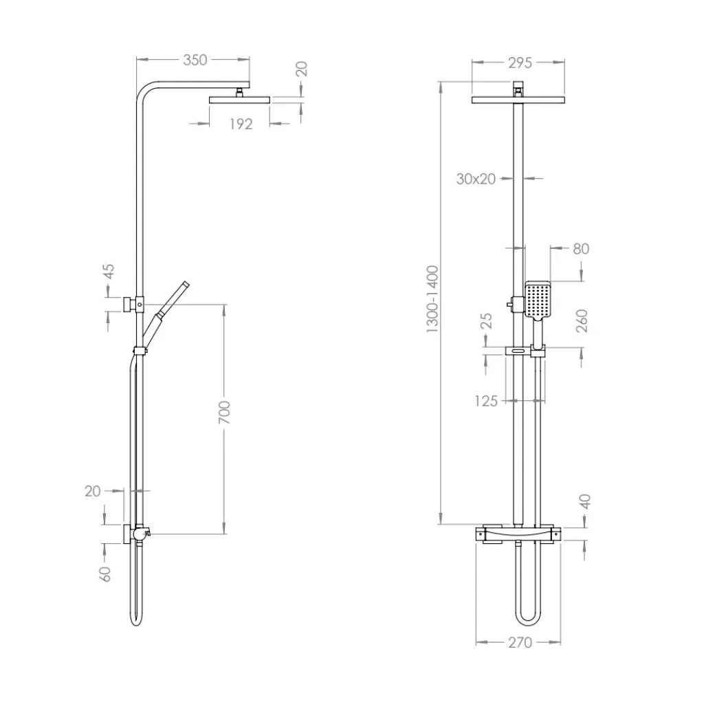 Душовий гарнітур Nett STB-32