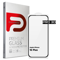 Скло захисне Armorstandart Pro 3D Apple iPhone 16 Plus Black (ARM78033)
