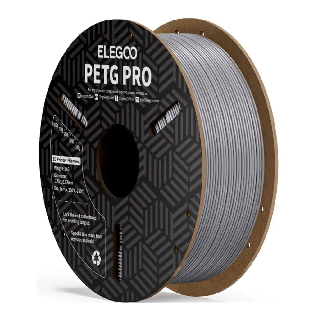 Пластик для 3D-принтера ELEGOO PETG PRO 1кг, 1.75мм, gray (50.203.0205) Пластик для 3D-принтера ELEGOO PETG PRO 1кг, 1.75мм, gray (50.203.0205)