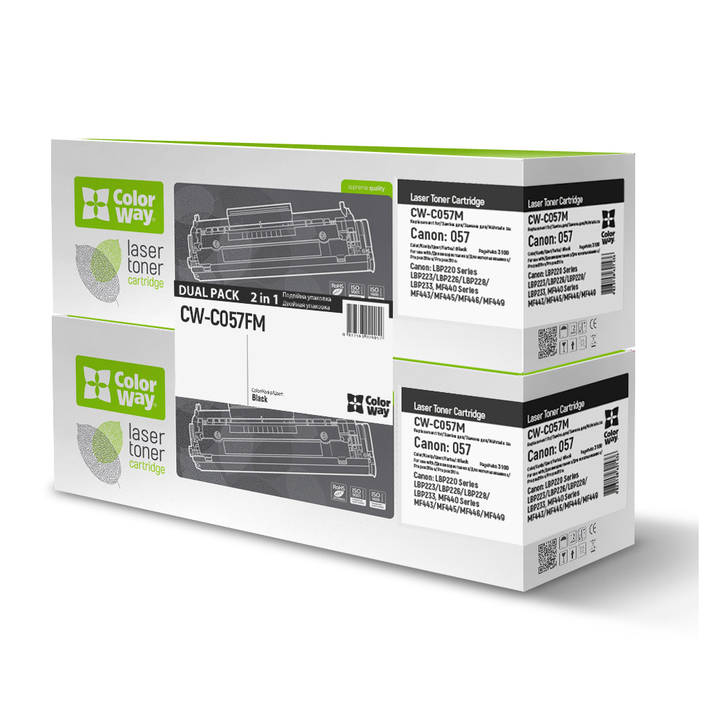 Картридж ColorWay для CANON 057 DUAL PACK (CW-C057FM)