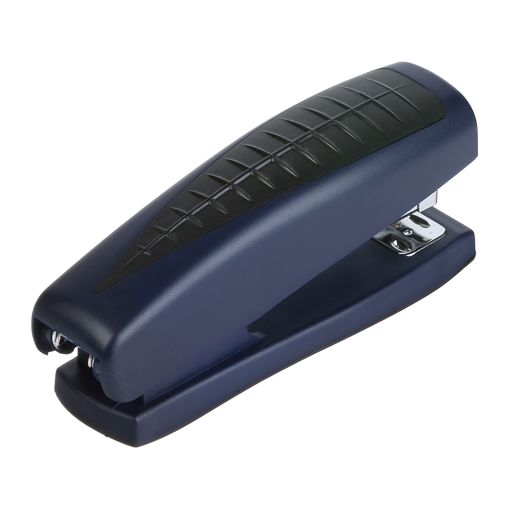 Степлер Buromax пластиковий, 20 аркушів, (скоби №24;26), 123 х 36 х 52 мм, синій (BM.4201-02)