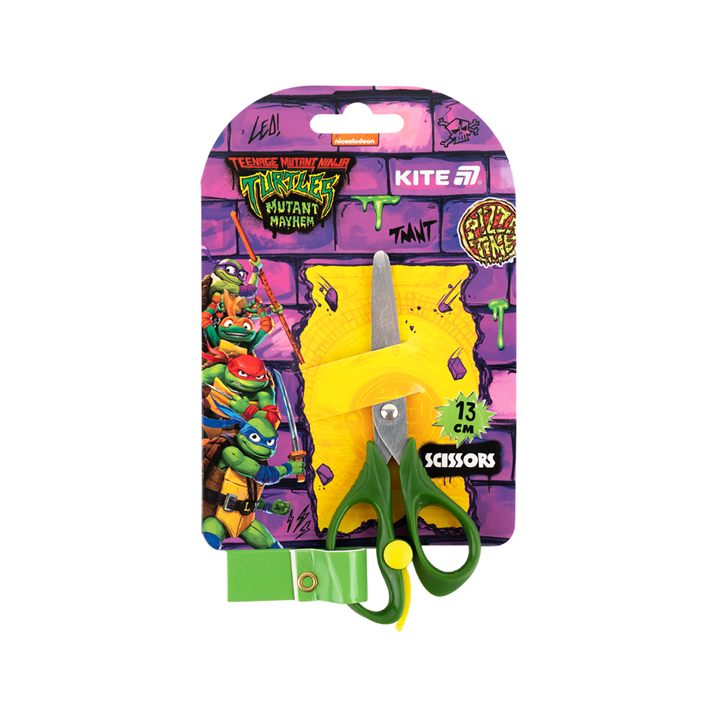 Ножиці Kite з пружиною Ninja Turtles, 13 см (NT25-129)