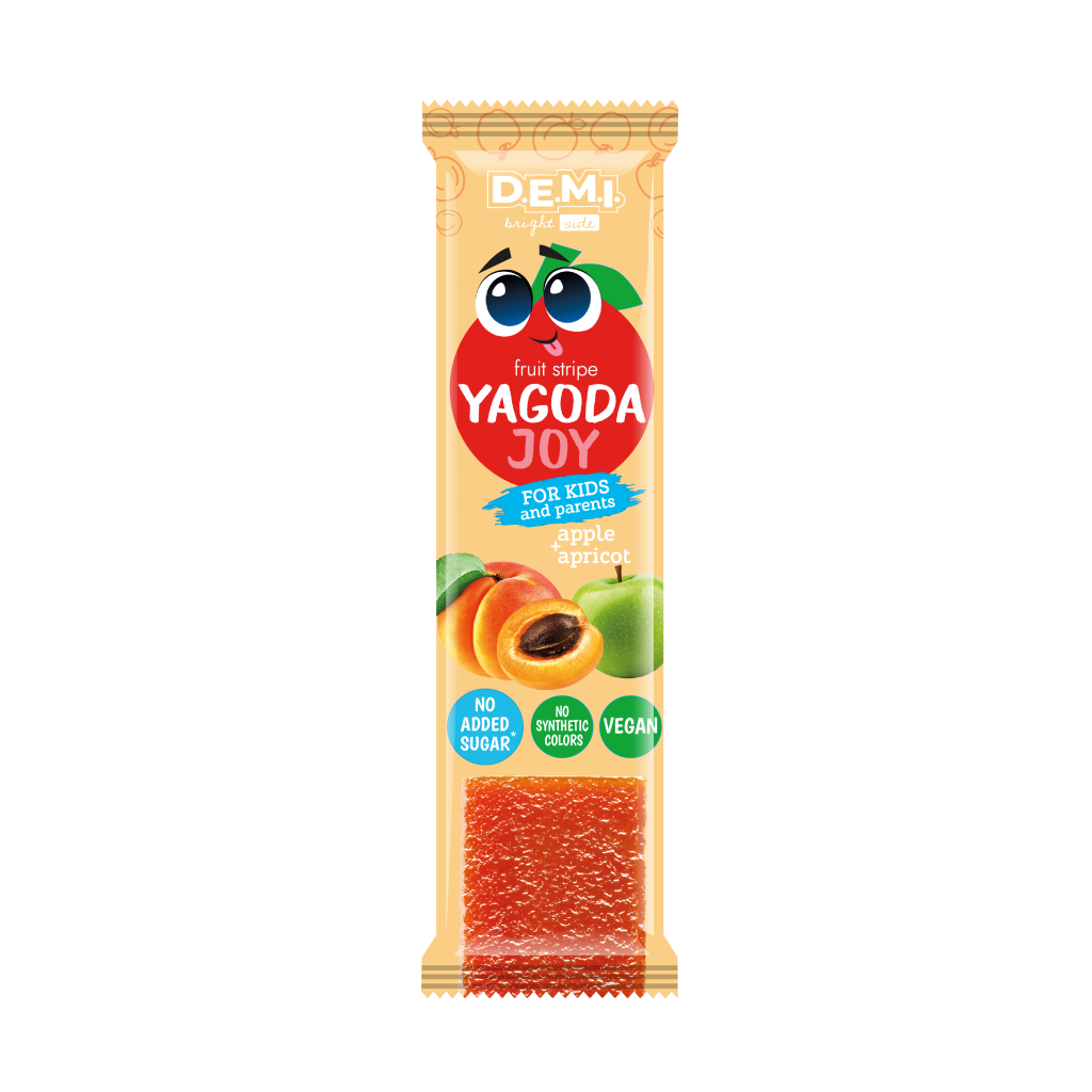 Цукерка Demi Yagoda Joy Пастила фруктова з смаком абрикоса 15 г (de.21425) Цукерка Demi Yagoda Joy Пастила фруктова з смаком абрикоса 15 г (de.21425)