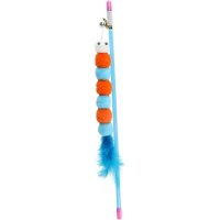 Cat toy Hippie Pet Fishing rod blue with orange 30 cm (HIPCW2303036M)