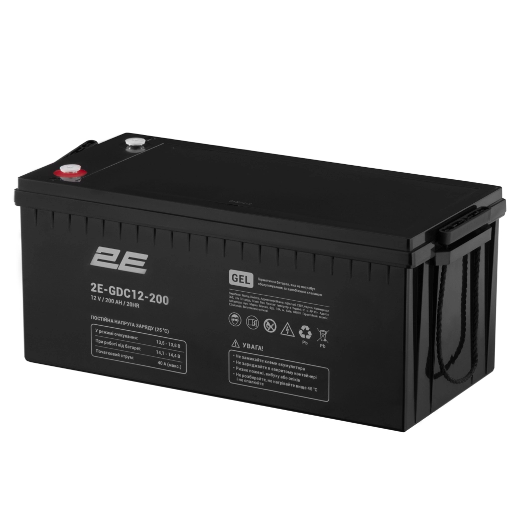 фото Акумулятор для ДБЖ/інвертора 2E GEL 12V 200Ah (2E-GDC12-200) 2