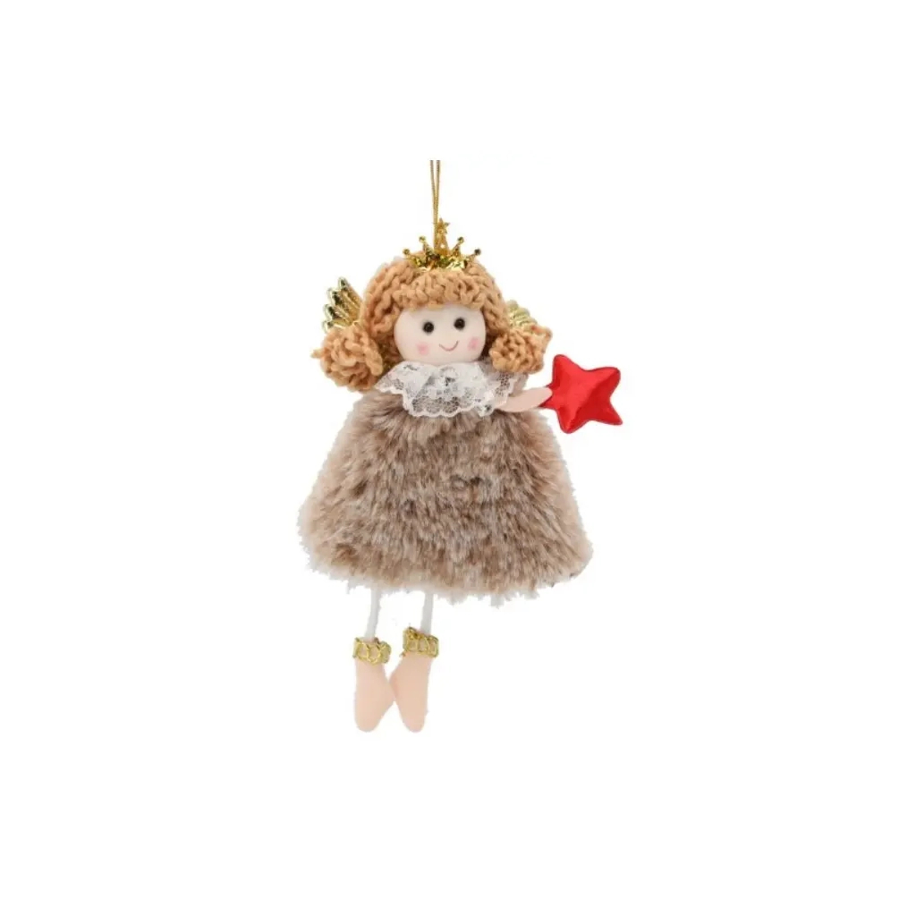 Ялинкова іграшка Chomik Фея хутро 8х16 см, коричнева (5900779900554_1) Ялинкова іграшка Chomik Фея хутро 8х16 см, коричнева (5900779900554_1)