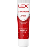 Intimate gel lubricant Lex Condoms Strawberry Moisturizing With strawberry aroma 30 ml (7640341151912)