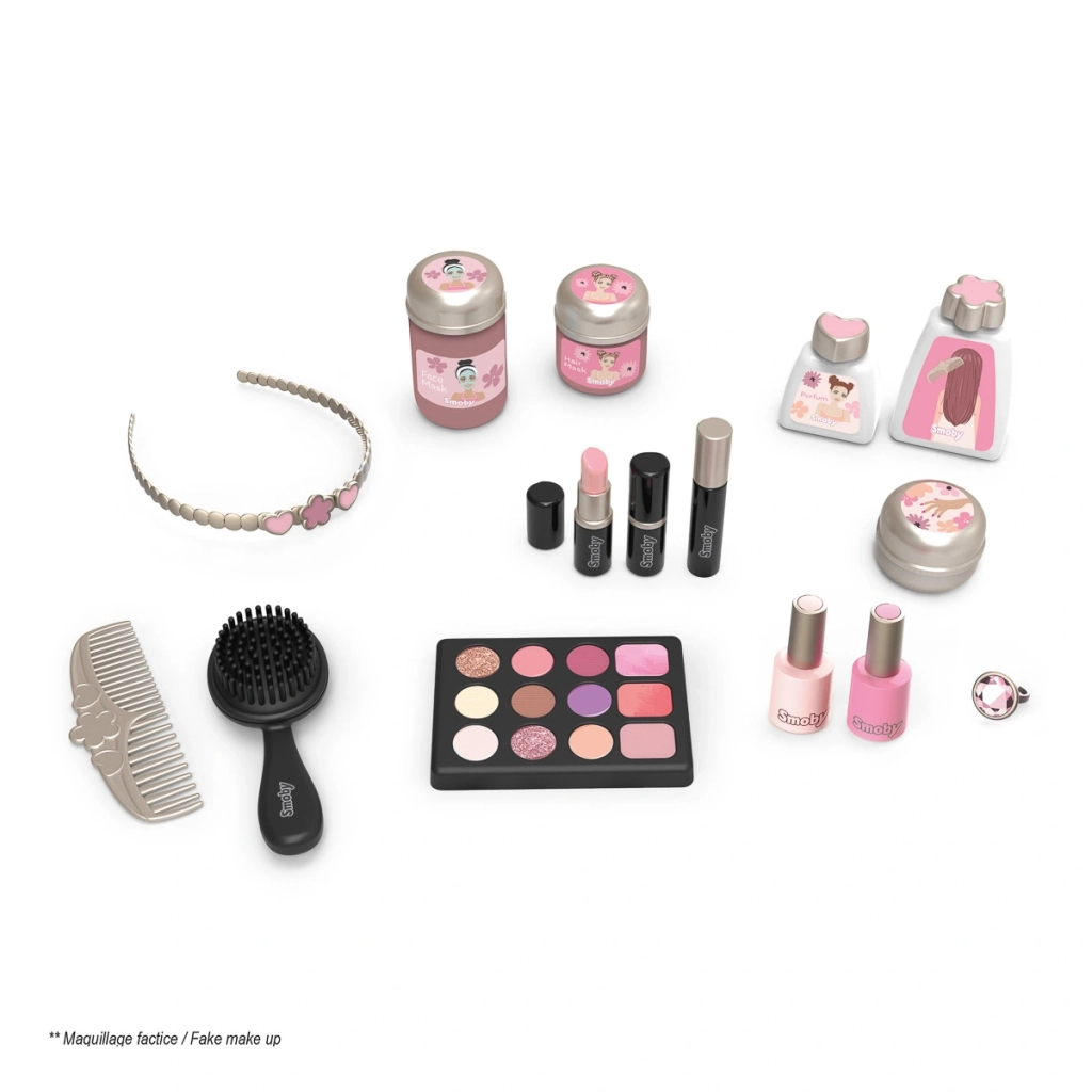 Ігровий набір Smoby Б'юті столик. Стиліст з набором косметики, 15 аксесуарів (7600320257)
