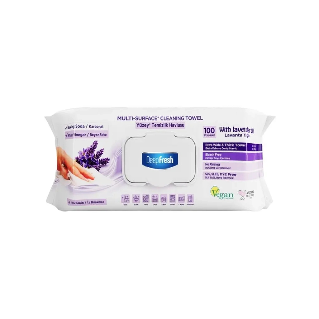 Серветки для прибирання Deep Fresh Lavanda Вологі 100 шт. (8681554633474)