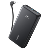 Батарея універсальна Anker 20000mAh 22.5W Built-In USB-C Cable Black (A110EH11)