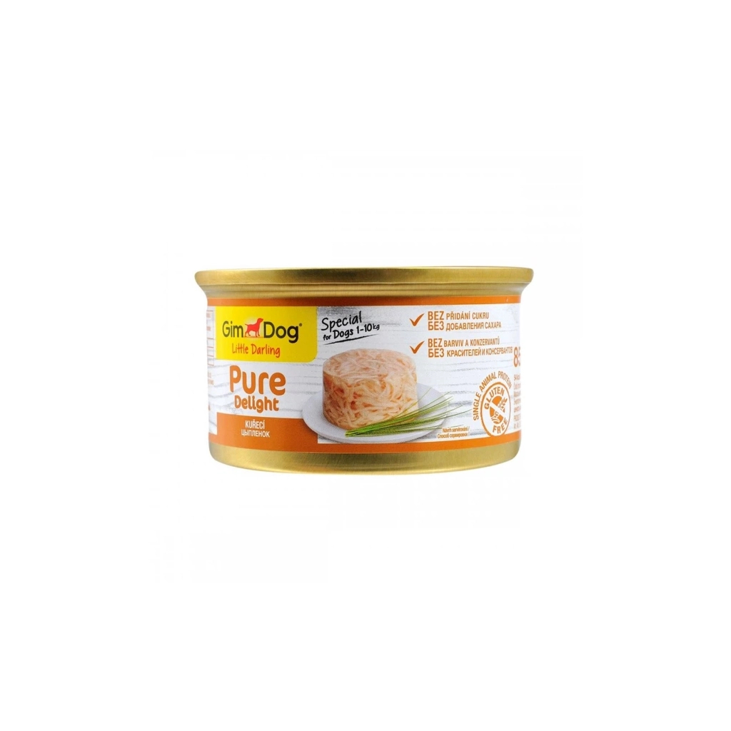 Консерви для собак GimDog Pure Delight для мініатюрних порід з куркою 85 г (4002064513140) Консерви для собак GimDog Pure Delight для мініатюрних порід з куркою 85 г (4002064513140)