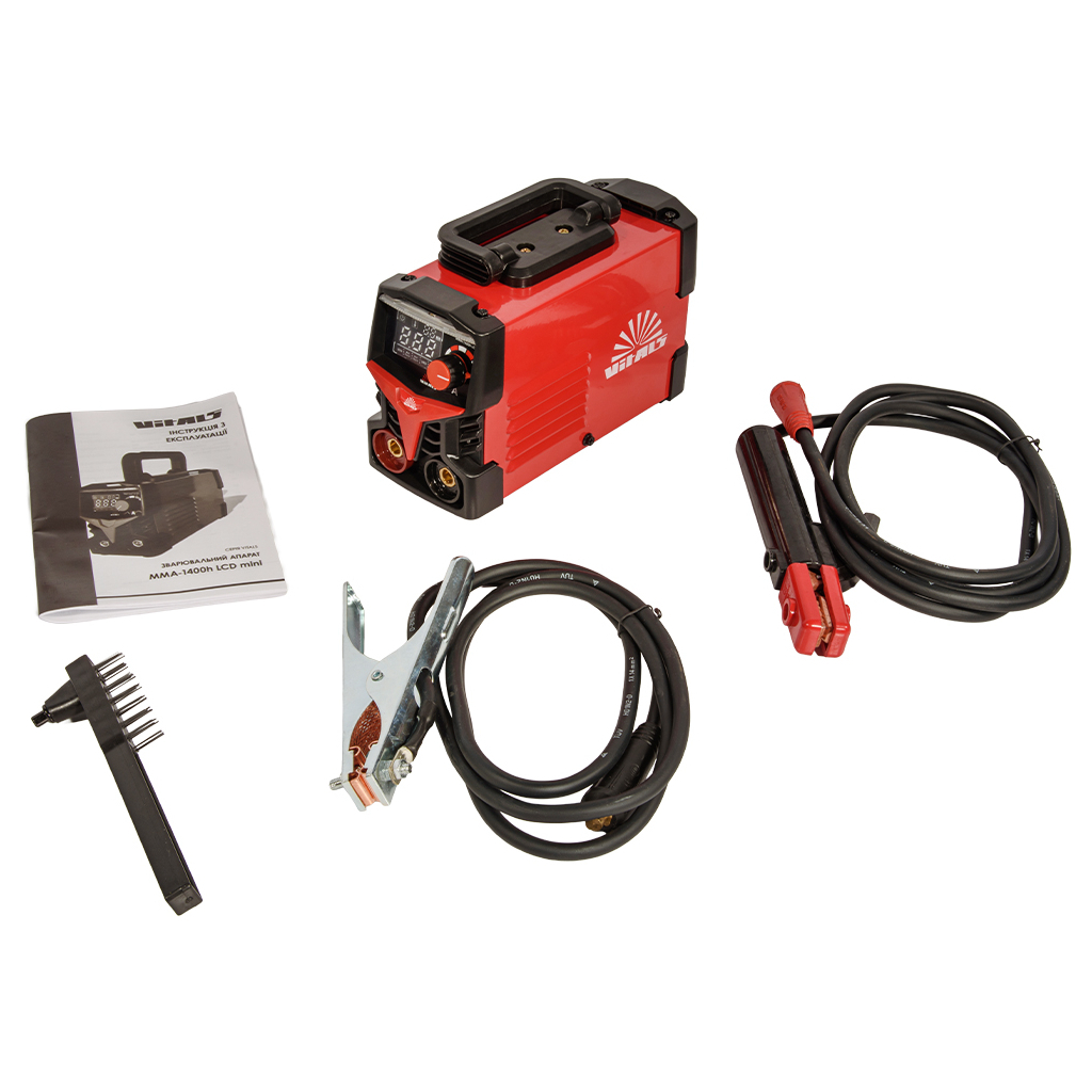 Зварювальний апарат Vitals MMA-1400h LCD mini, інверторний, 140 A, 4.5 kVA, 220V (237594) Зварювальний апарат Vitals MMA-1400h LCD mini, інверторний, 140 A, 4.5 kVA, 220V (237594)