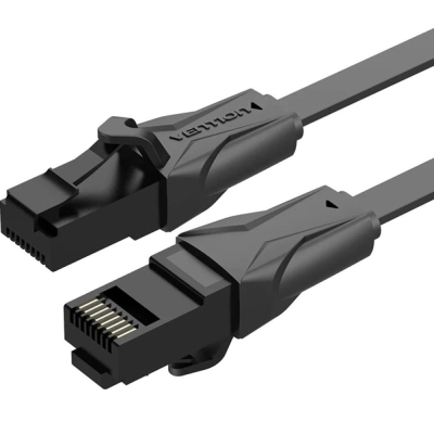 Патч-корд 5m UTP cat 6 RJ-45 flat black Vention (IBJBJ)