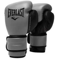 Everlast PowerLock Boxing Training Gloves P00002307 Grey, Black 16oz (009283608552)