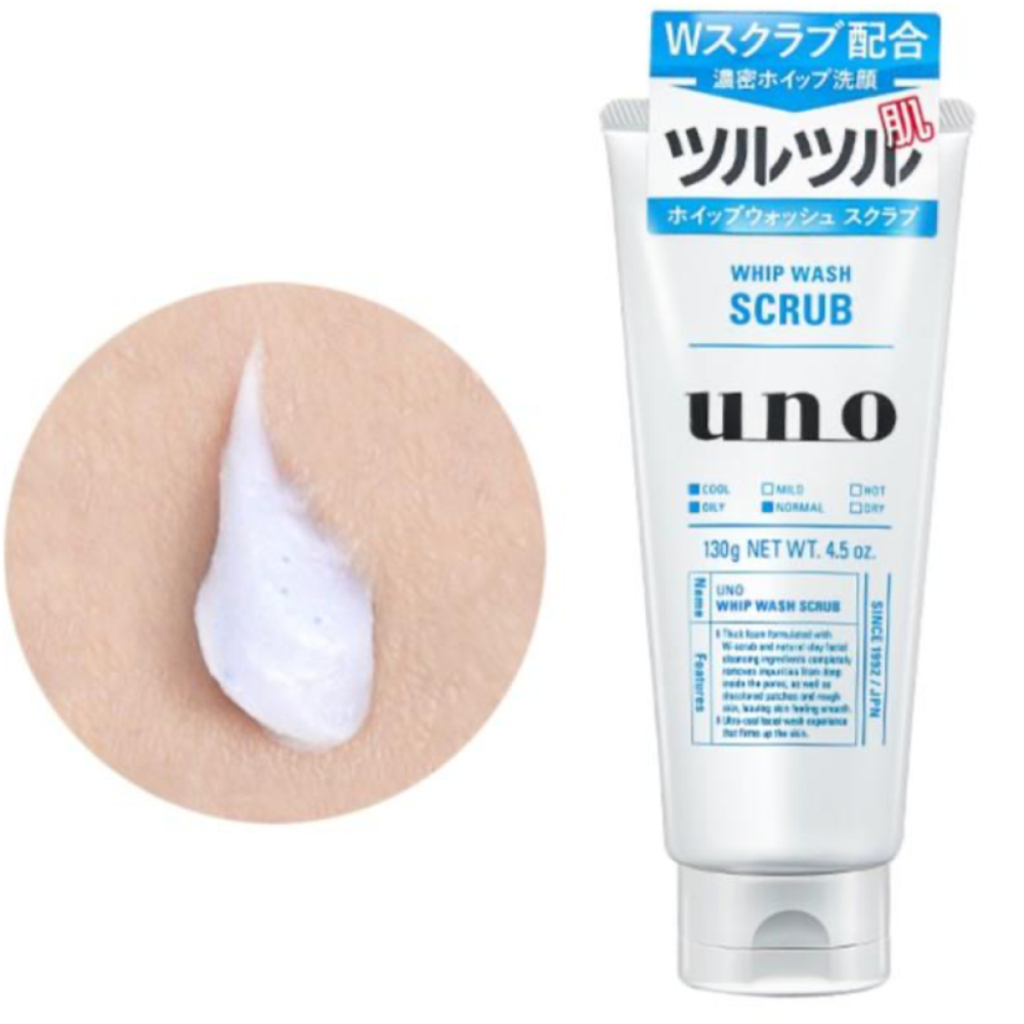 Пінка для вмивання Uno Whip Wash Scrub Для ретельного очищення чоловічої шкіри 130 г (4901872449682)