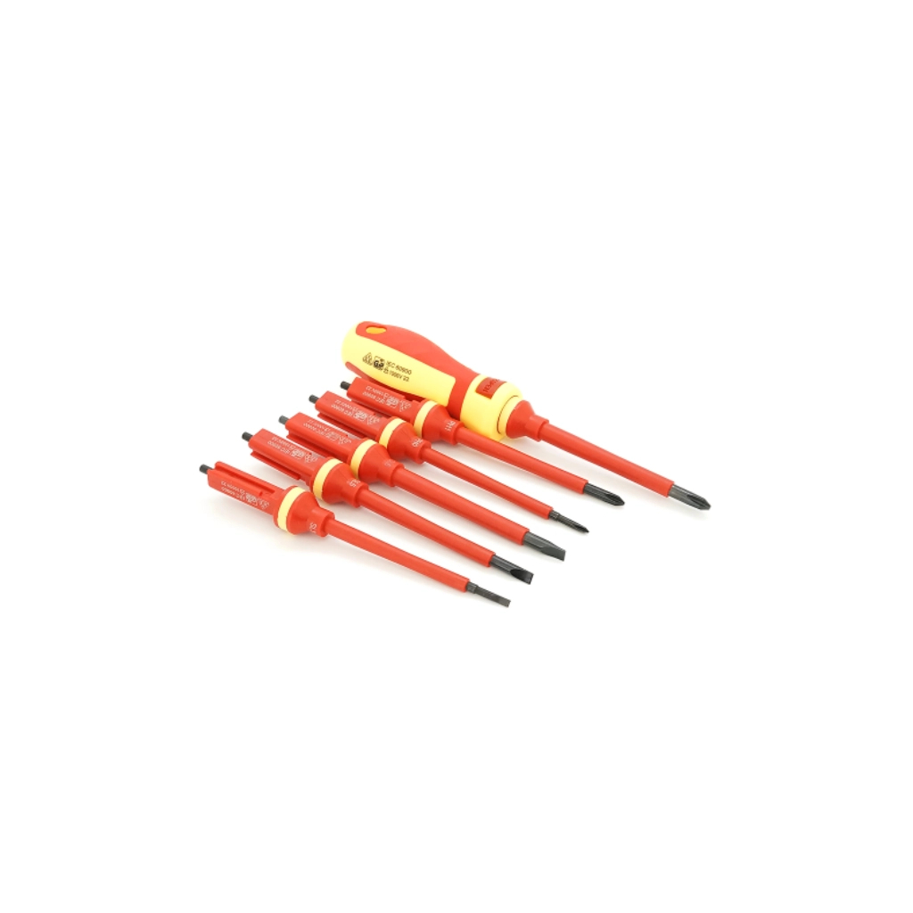 Викрутка Voltronic з насадками, 6 в 1, діелектрична, з індикатором, CRV, Box (М616) Викрутка Voltronic з насадками, 6 в 1, діелектрична, з індикатором, CRV, Box (М616)