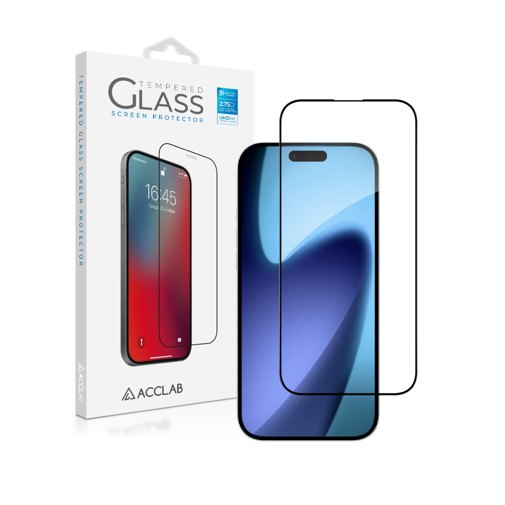 Скло захисне ACCLAB Full Glue ESD Apple iPhone 17 Air Black (1283126625930)