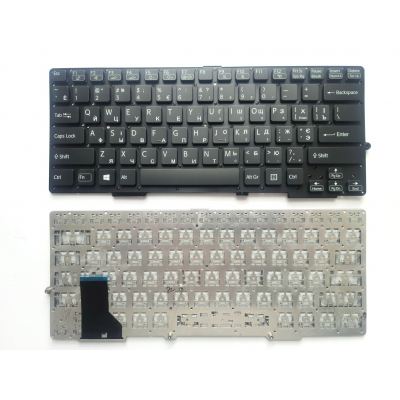 Клавіатура ноутбука Sony SVS13 (S13 Series) черная без рамки подсветка UA (14901432USX/MP-11J53U4J886)