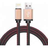 Дата кабель USB 2.0 AM to Lightning 1.0m leather black XoKo (SC-115i-BK)