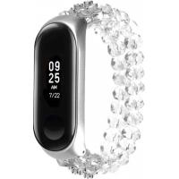 Ремінець до фітнес браслета XoKo Decorative для Xiaomi Mi Band 3/4 Silver (XK-XM-NG-Silver)