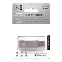 USB флеш накопичувач T&G 8GB 007 Metal Black USB 3.0/Lightning (TG007IOS-8G3)