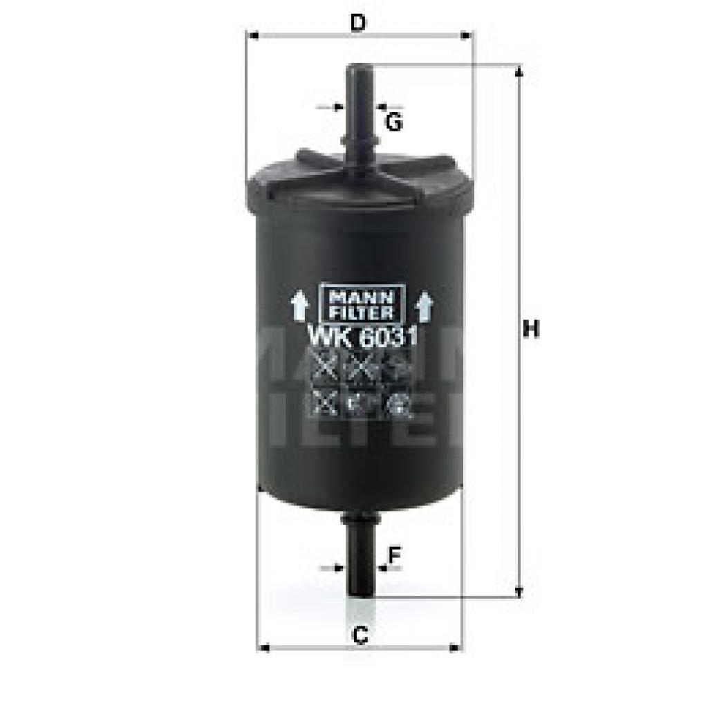 Фільтр паливний Mann WK6031 Фільтр паливний Mann WK6031