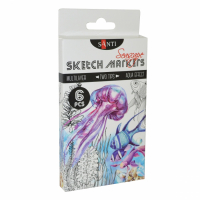 Art marker Santi set of double-sided sketch Seascape 6 pcs (390567)