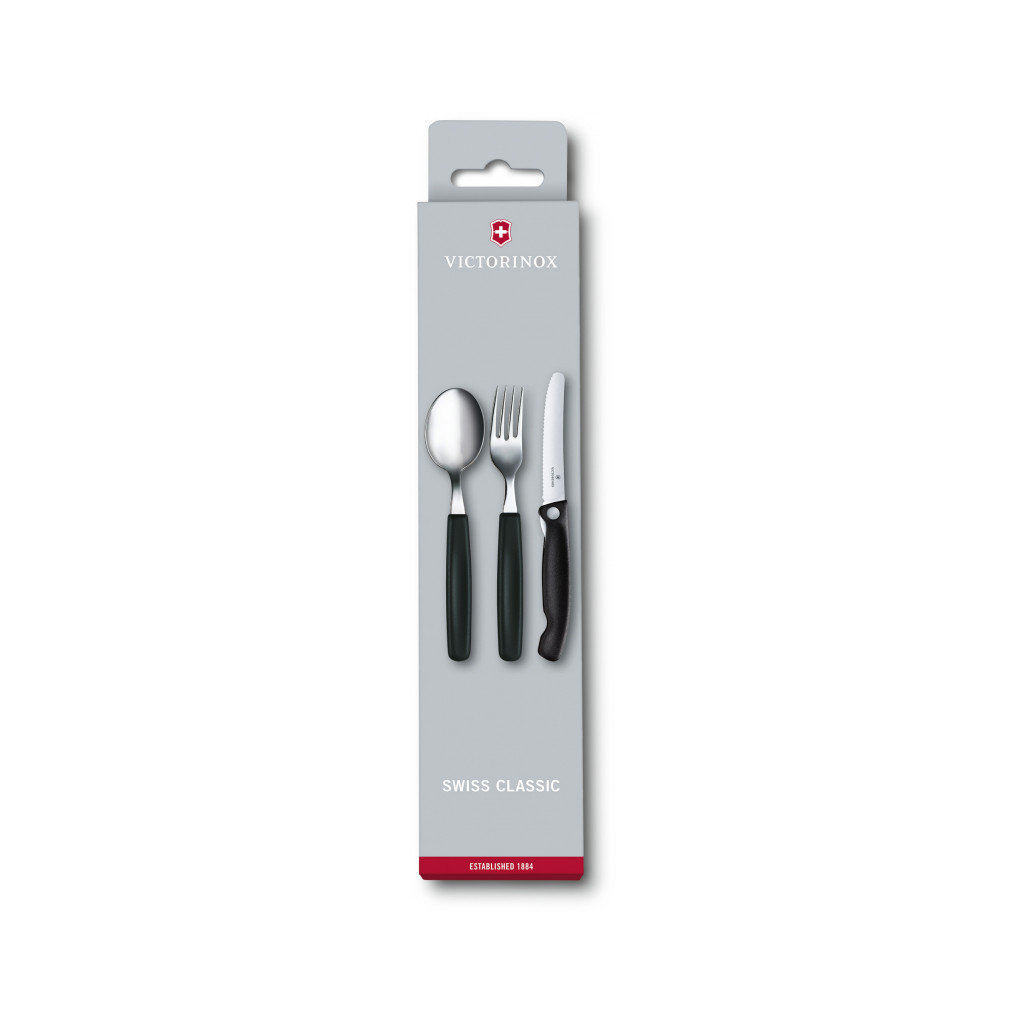 Набір столових приборів Victorinox SwissClassic Table Set 3 шт Black (6.7192.F3)
