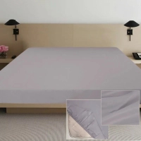 Sheet Yaroslav on elastic satin 08 gray 200x180x20 (38285)