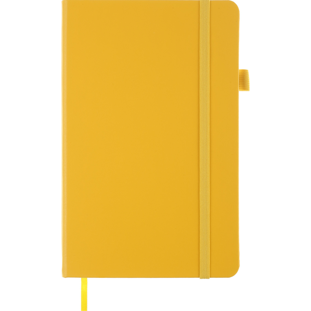 Книга записна Buromax Etalon 125x195 мм 96 аркушів в точку обкладинка зі штучної шкіри Жовта (BM.291360-08)