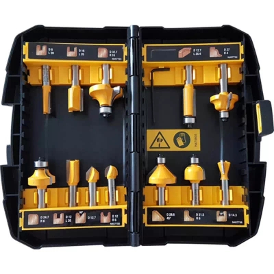 Набір фрез DeWALT діаметр хвостовика 8 мм, 12 шт. (DT90016)