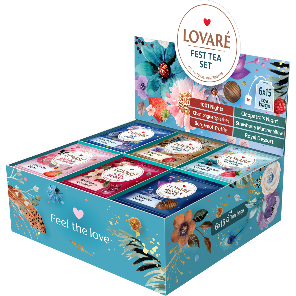 Чай Lovare Fest Tea Set 90 пакетиків асорті (lv.79907)