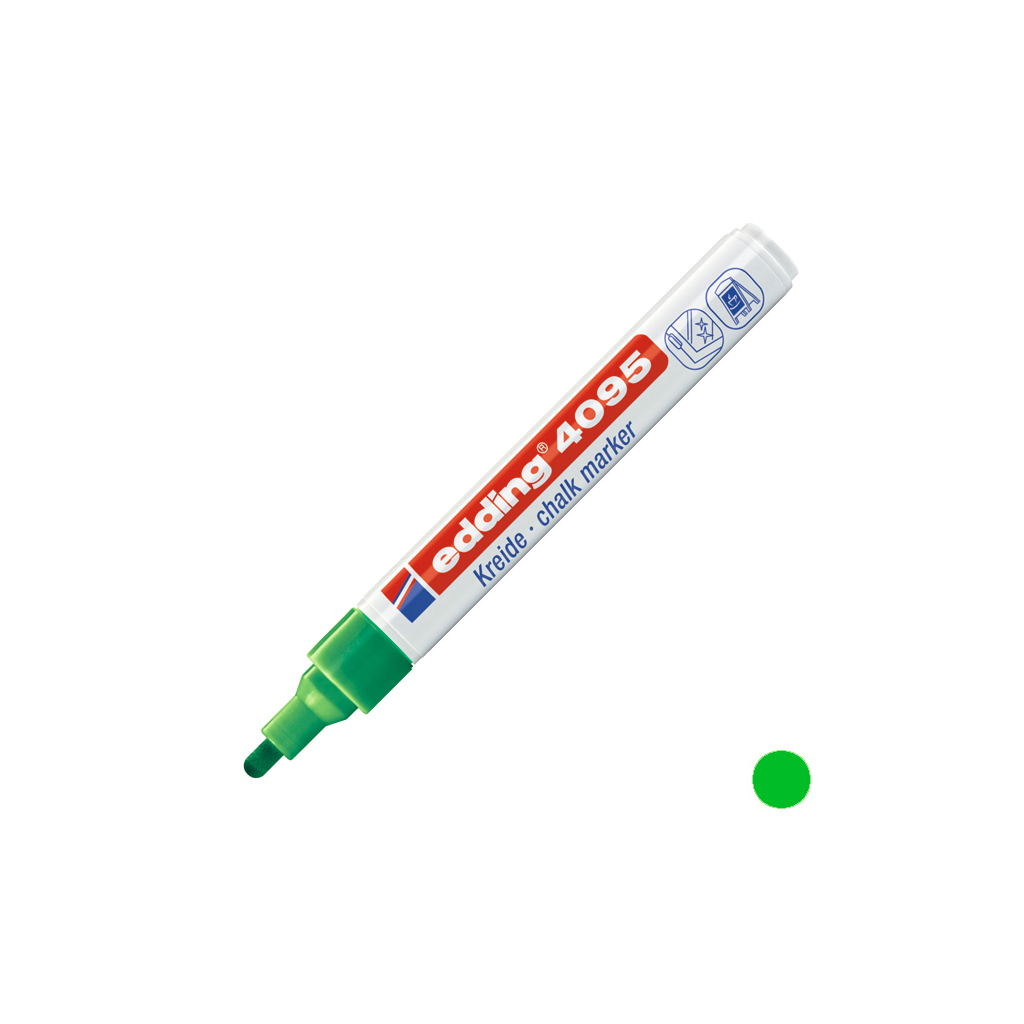 Маркер Edding Спеціальний крейдяний Window 4095 2-3 мм Зелений (e-4095/04)
