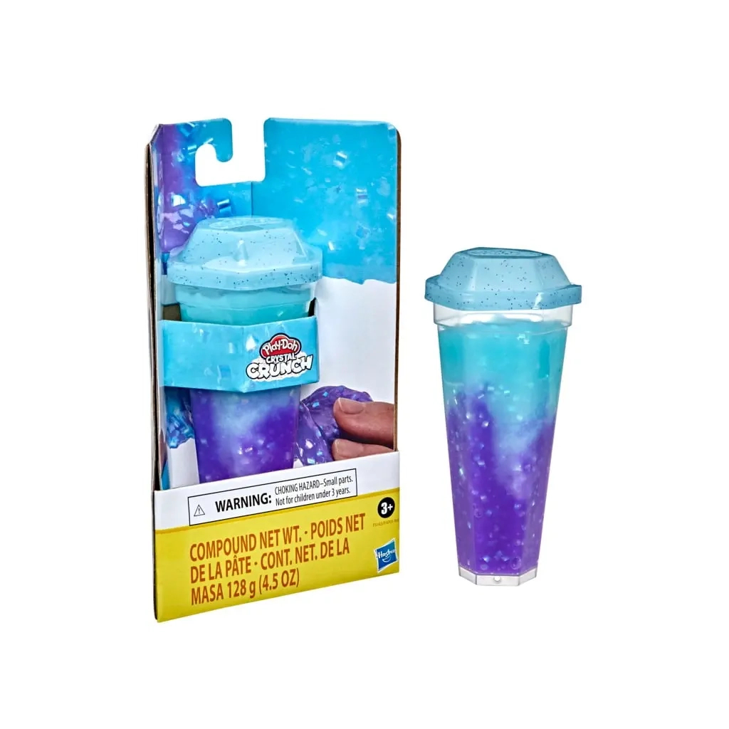 Набір для творчості Hasbro Play-Doh 1 Баночка слайма CRYSTAL CRUNCH ICY BLUE PURPLE (F5163)