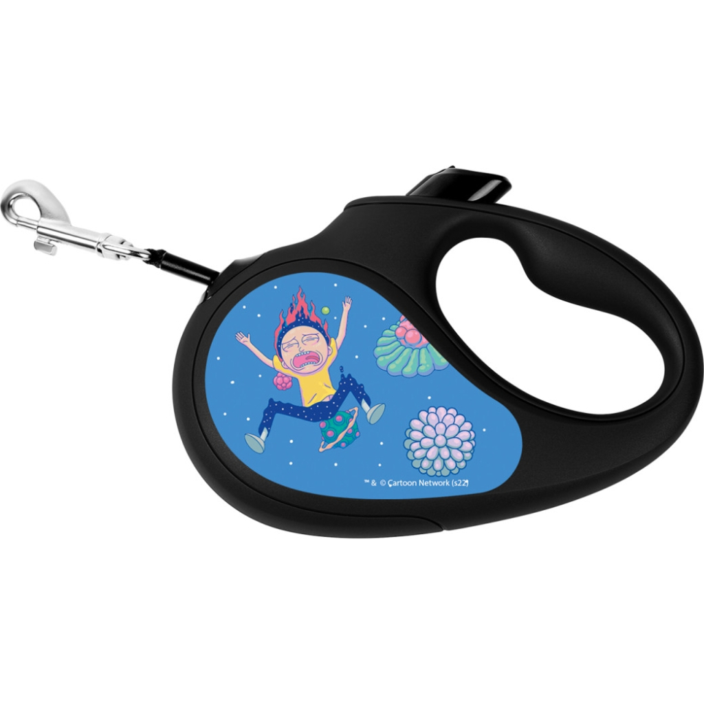 Повідець для собак WAUDOG R-leash "Рік та Морті 3" L до 50 кг 5 м чорний (8126-0282-01)