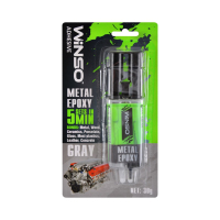 Автомобільний клей WINSO епоксидний двокомпонентний Metal Epoxy 30g,сірий (300500)