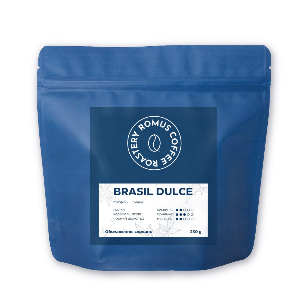 Кава Romus Brasilia Dulce в зернах 250 г (78452) Кава Romus Brasilia Dulce в зернах 250 г (78452)