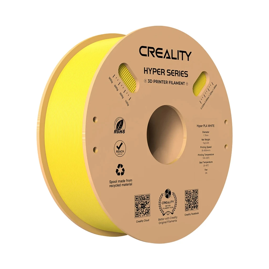 Пластик для 3D-принтера Creality PLA Hyper 1кг, 1.75мм, yellow (3301010379) Пластик для 3D-принтера Creality PLA Hyper 1кг, 1.75мм, yellow (3301010379)