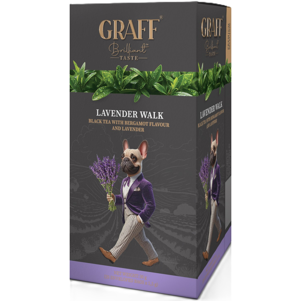 Чай Graff Lavender Walk Чорний 20 пакетиків х 1.5 г (4820279610658)
