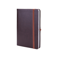Notebook Optima A5 NEBRASKA, soft cover, eraser, white block line, dark brown (O20124-43)