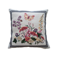 Pillowcase Provence decorative Flowers with a butterfly 45x45 (026057)