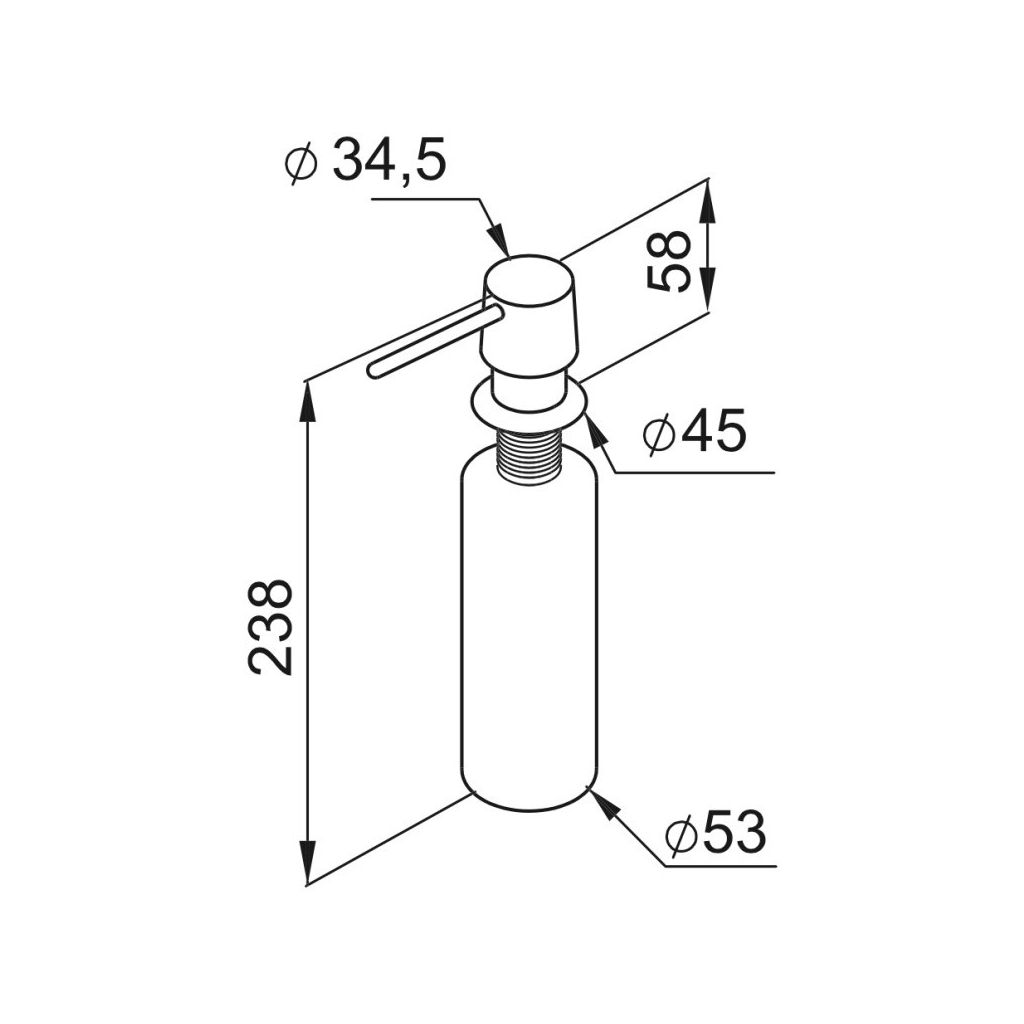 Дозатор для рідкого мила Elleci ADI02300BK
