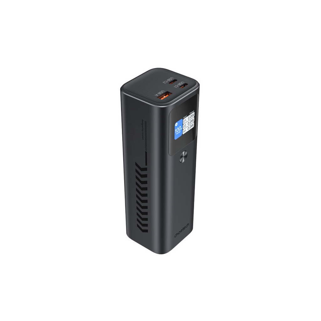 Повербанк Choetech 27000mAh, PD/140W in/out, 2*USB-C/PD5.0, QC3.0/22W, TFT Display (B670-CCGY)