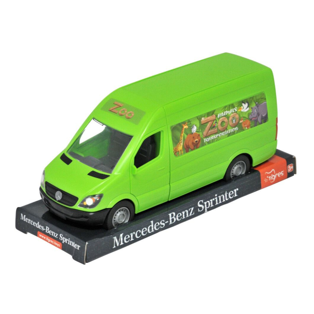 Спецтехніка Tigres Mercedes-Benz Sprinter вантажний (зелений) на планшетці (39715)