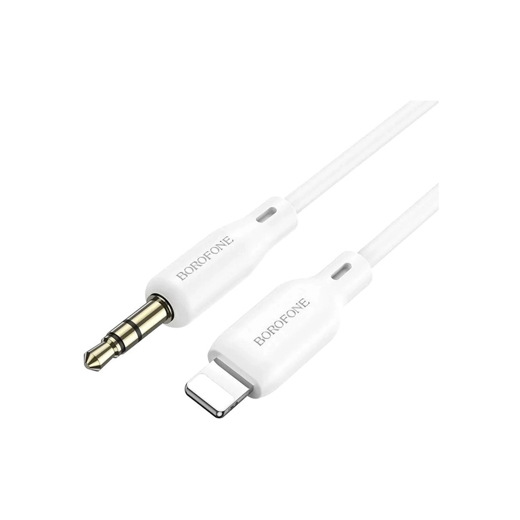 Кабель мультимедійний Lightning to 3.5mm M 1.0m white BOROFONE (6941991101052)