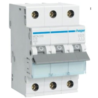 Automatic switch Hager 3-p. C 10A (6kA) 3M (A) (MCN310)
