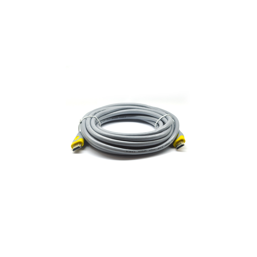 Кабель мультимедійний HDMI M to HDMI M 10.0m v2,0 Grey V-LINK (YT-HDMI(M)/(M)HSV2.0-10m)