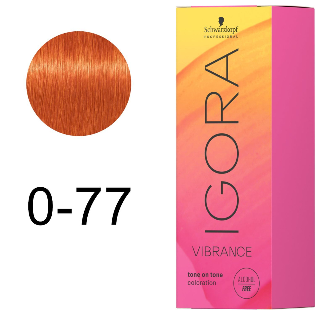 Фарба для волосся Schwarzkopf Professional Igora Vibrance Концентрат 0-77 - Мідний (7702045051230)