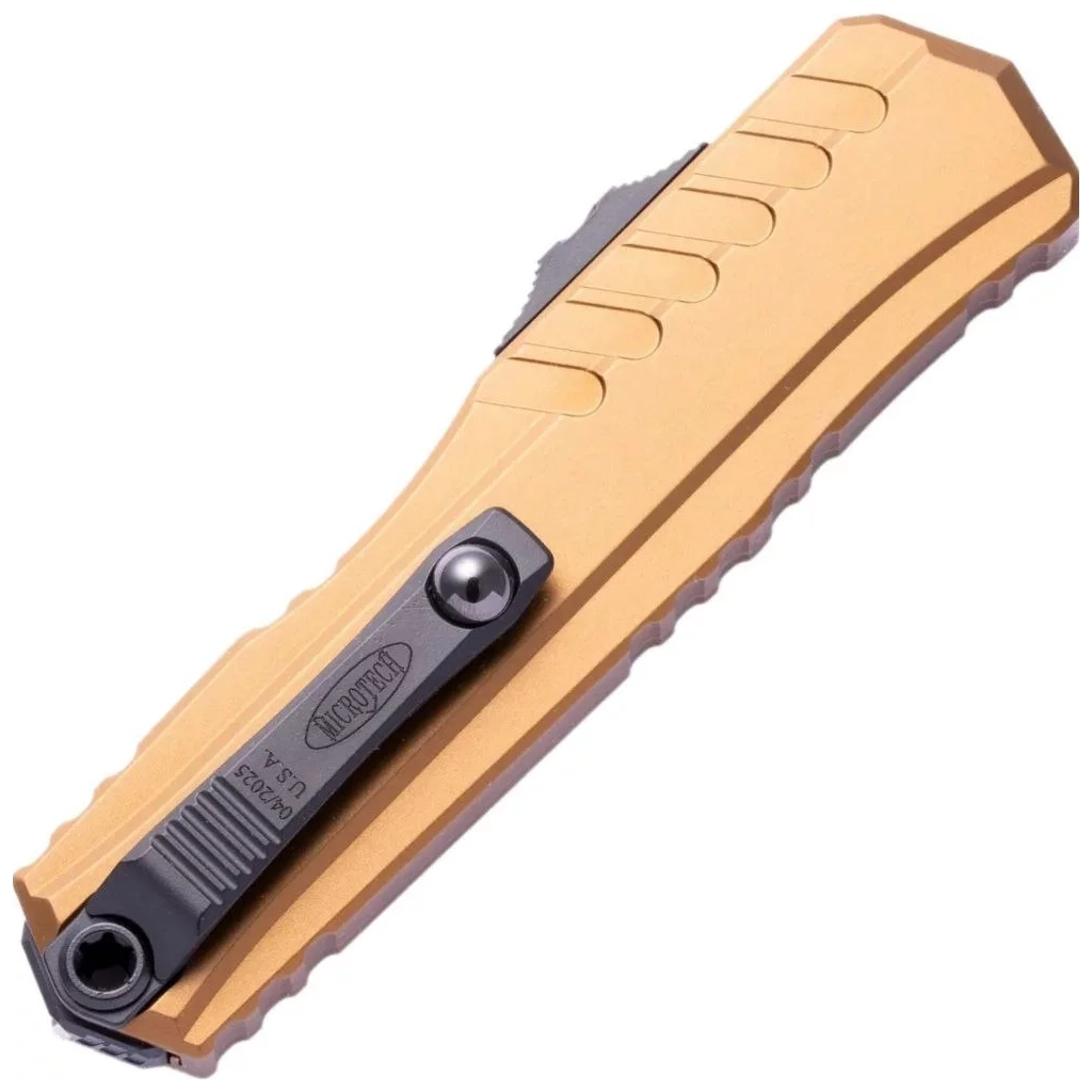 Ніж Microtech Cypher II D/E OTF, чорний клинок, руків'я tan (1242-1TA) Ніж Microtech Cypher II D/E OTF, чорний клинок, руків'я tan (1242-1TA)