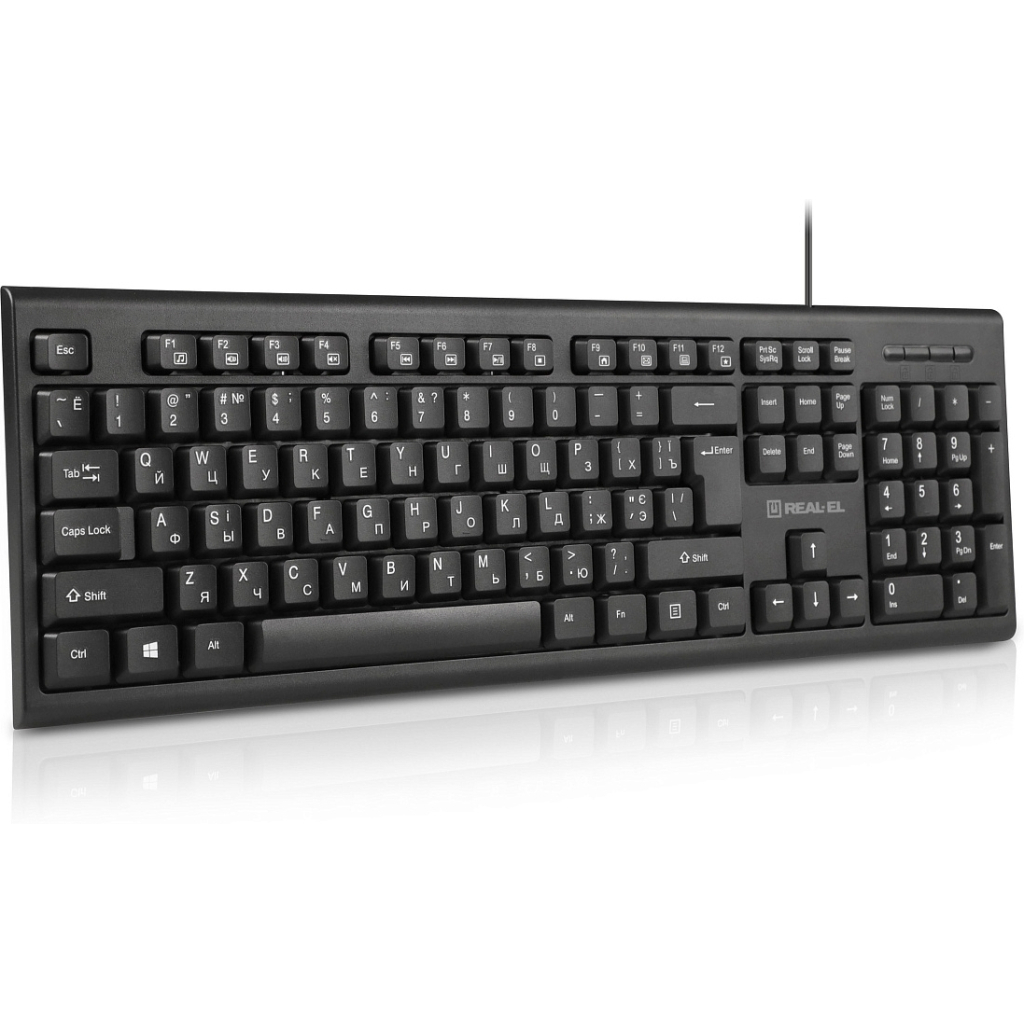 Клавіатура REAL-EL RK-507 USB Black (EL123100050) Клавіатура REAL-EL RK-507 USB Black (EL123100050)